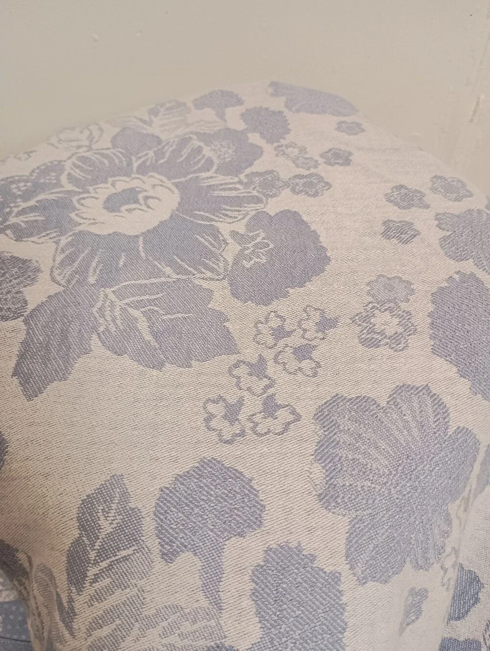 Anthropologie- Blue Floral Jacquard Tablecloth- Size 92